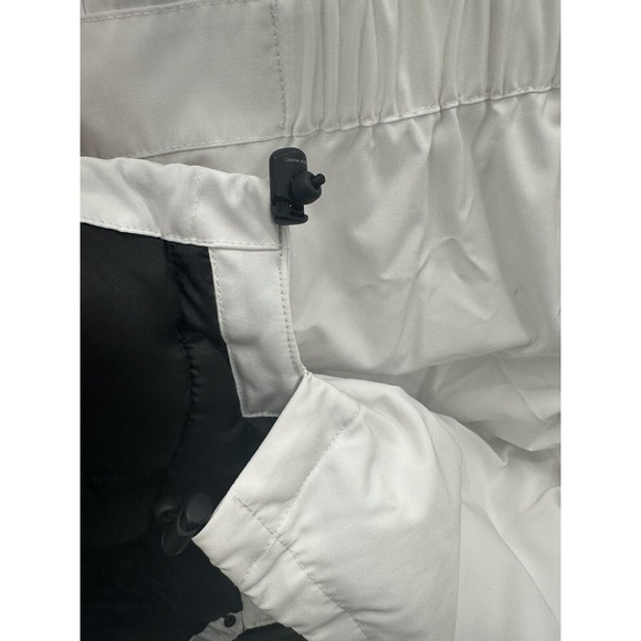 ANDREW MARC White/Black Quilt Lined Insulated Zip/Snap Faux Fur Hood JACKET XL - Picture 10 of 16